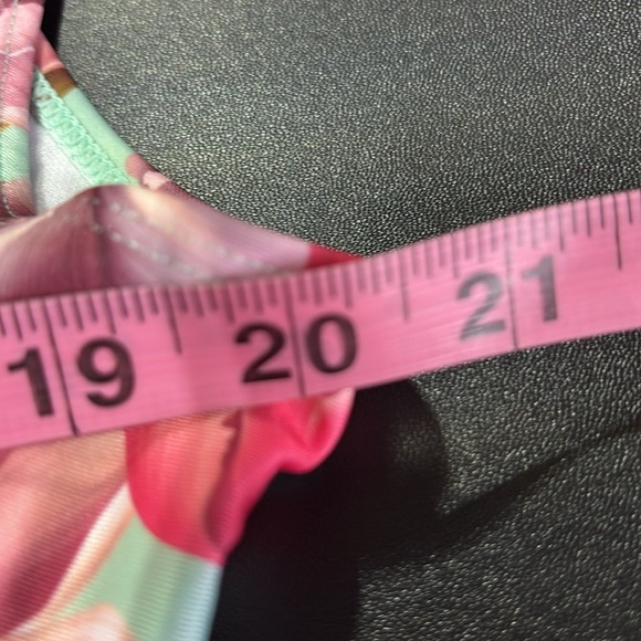 Nicole Miller Leaf Cascade print scoop neck/back,padded 1 piece swimsuit,summer - Picture 8 of 11